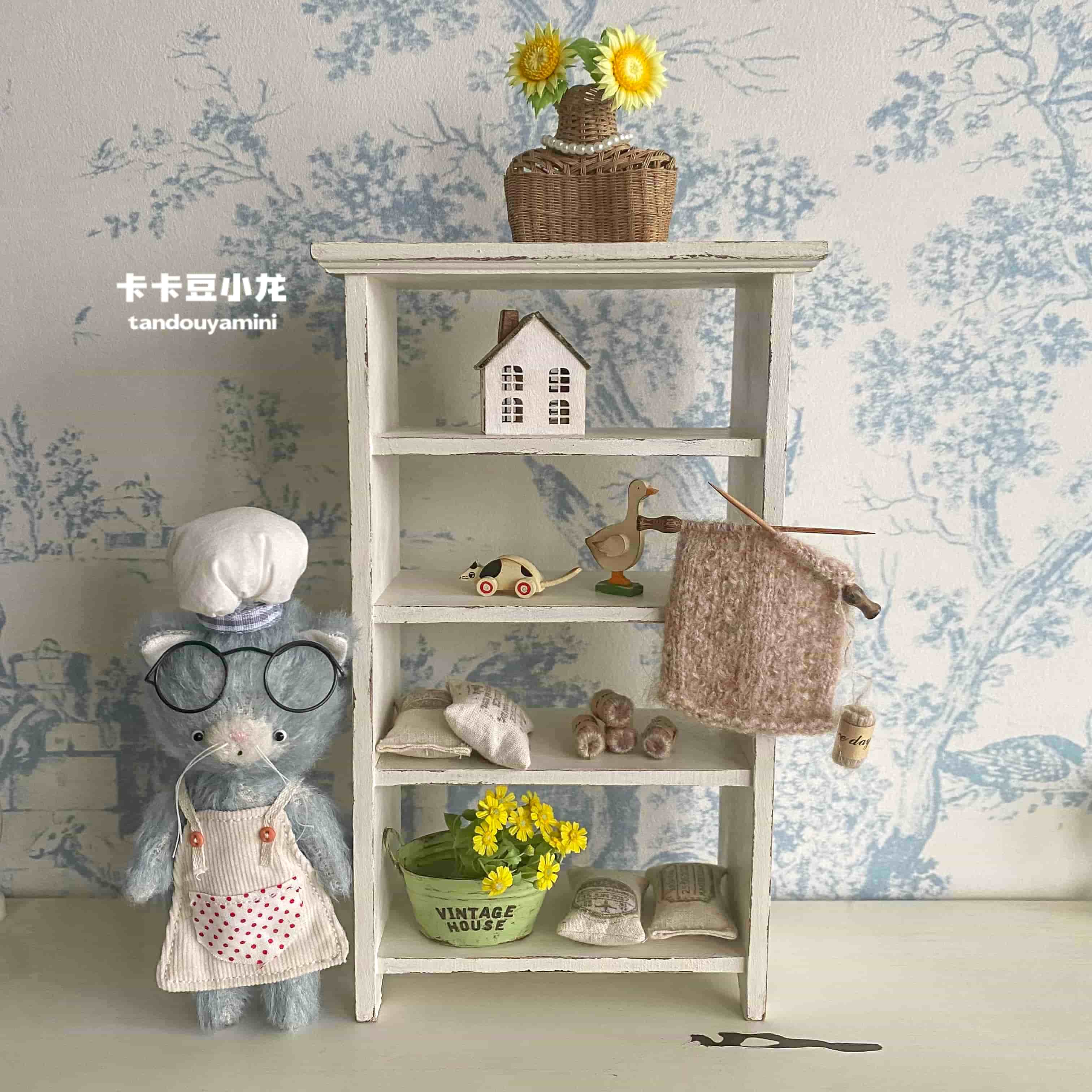 Vintage Collectible Dolls - 1:6 인형 집 미니 모델 가구