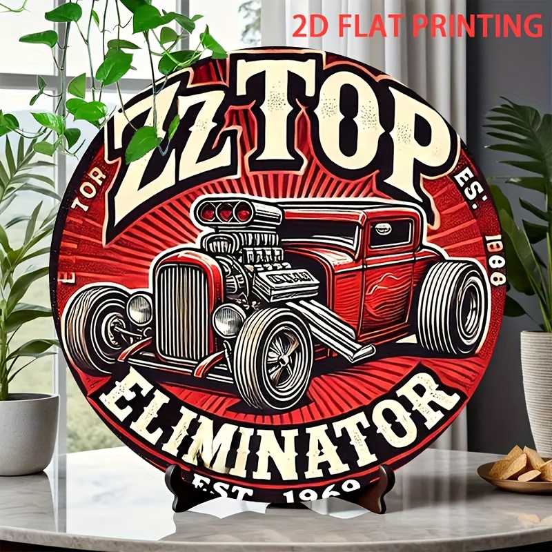 Vintage Collectible Signs - 2D 플랫, 1개 ZZ 탑 엘리미네이터
