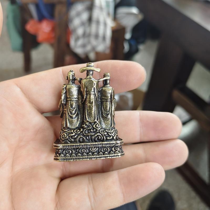 Vintage Collectible Ornaments - 황동 오부신상 조각상 빈티지 앤티크 마감