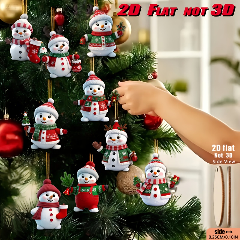 Vintage Collectible Dolls - 27개/18개/9개 빈티지 인조 나무 크리스마스 눈사람