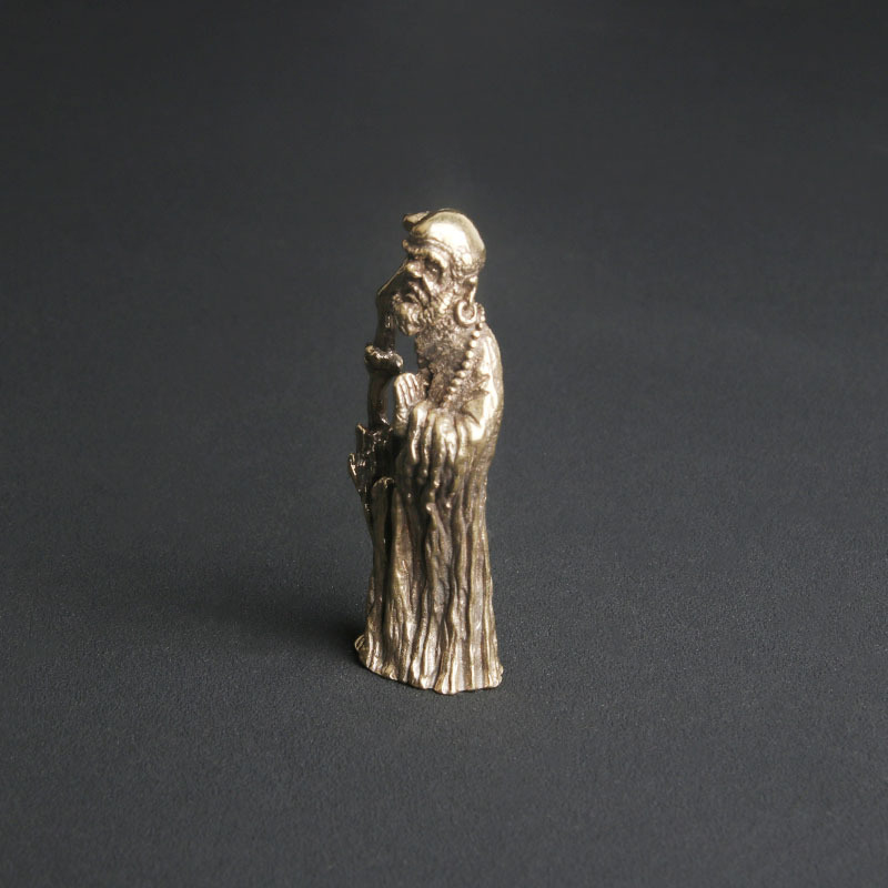 빈티지 황동 선사상 데스크탑 장식품 조각 공예품 수집품 - Vintage Collectible Ornaments 리뷰 및 가격