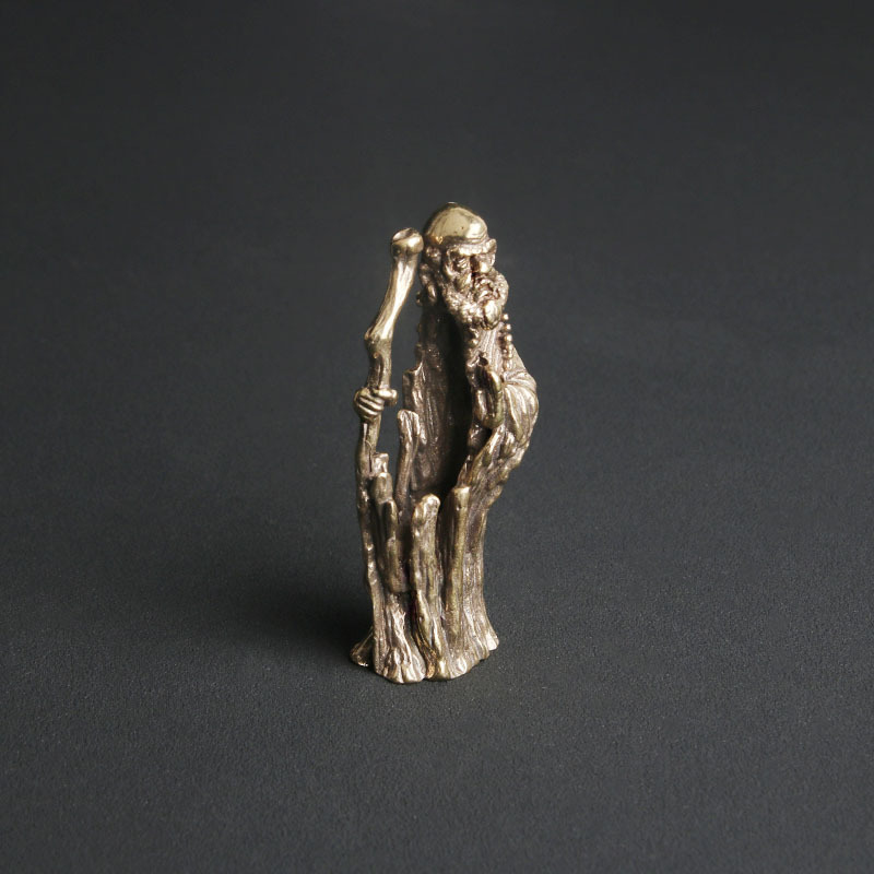 빈티지 황동 선사상 데스크탑 장식품 조각 공예품 수집품 - Vintage Collectible Ornaments 리뷰 및 가격