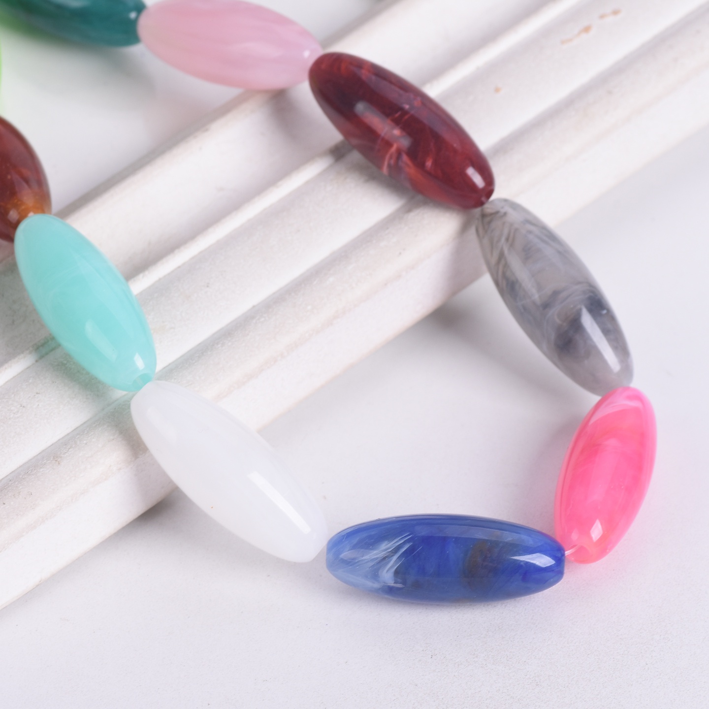 10pcs 럭비 타원형 모양 31x12mm 대리석 아크 - Vintage Collectible Marbles 리뷰 및 가격