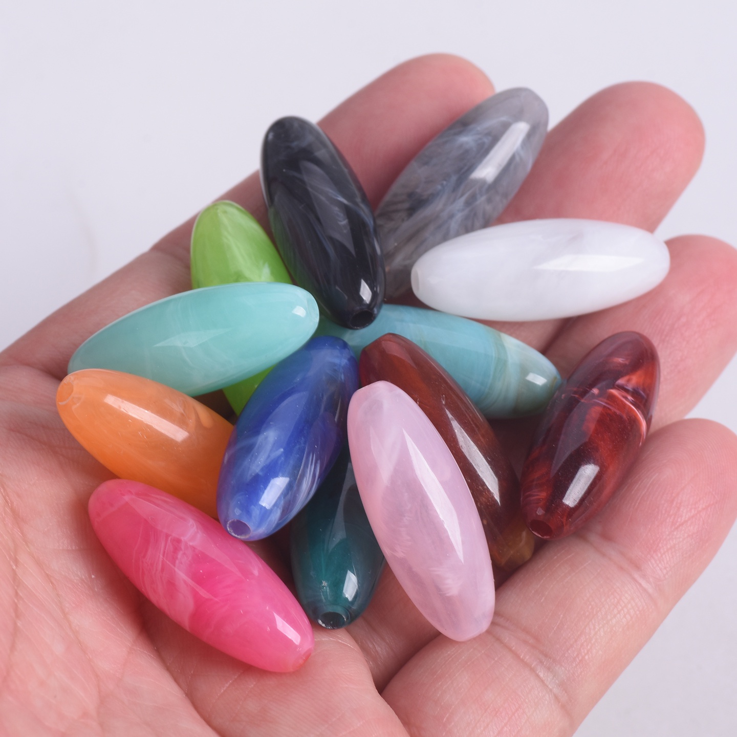 10pcs 럭비 타원형 모양 31x12mm 대리석 아크 - Vintage Collectible Marbles 리뷰 및 가격