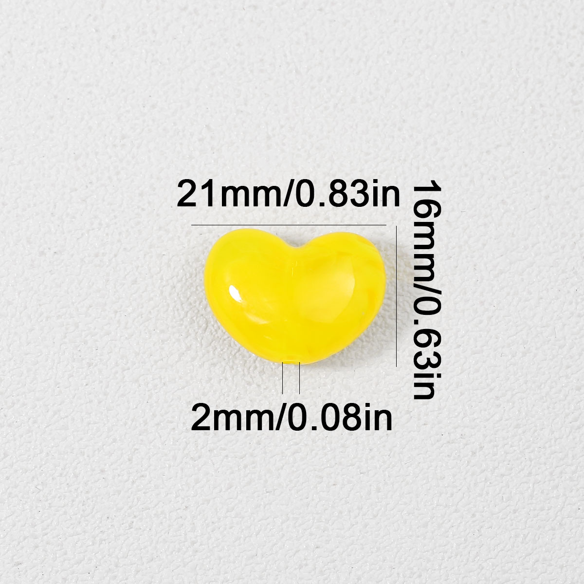 16x21mm 노란색 마블 아크릴 하트 모양 비즈 사랑 - Vintage Collectible Marbles 리뷰 및 가격