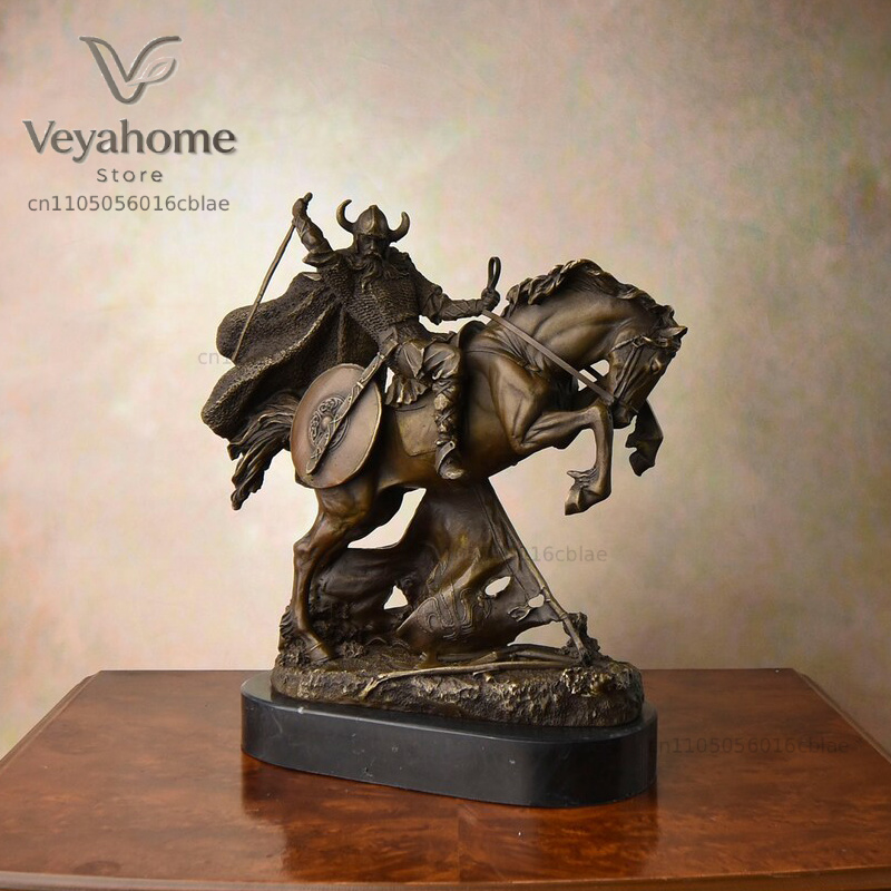 청동 중세 전사 승마상 빈티지 조각품 수공예품 대리석  - Vintage Collectible Marbles 리뷰 및 가격