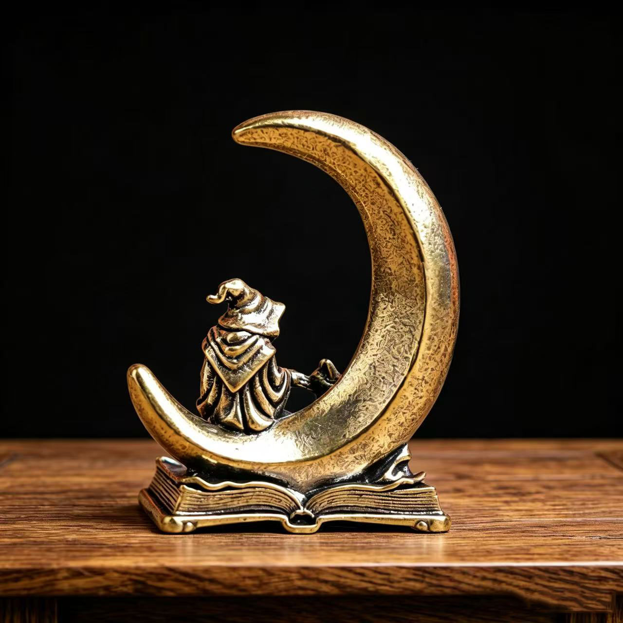 고양이가 있는 황동 달 마녀 장식 조각상, 빈티지 금속 - Vintage Collectible Ornaments 리뷰 및 가격