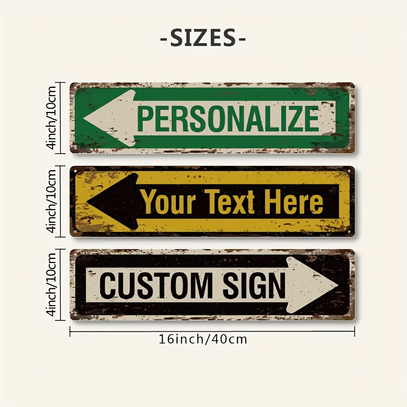 1개 빈티지 금속 틴 사인 거리 표지판 - 2D 평판  - Vintage Collectible Signs 리뷰 및 가격