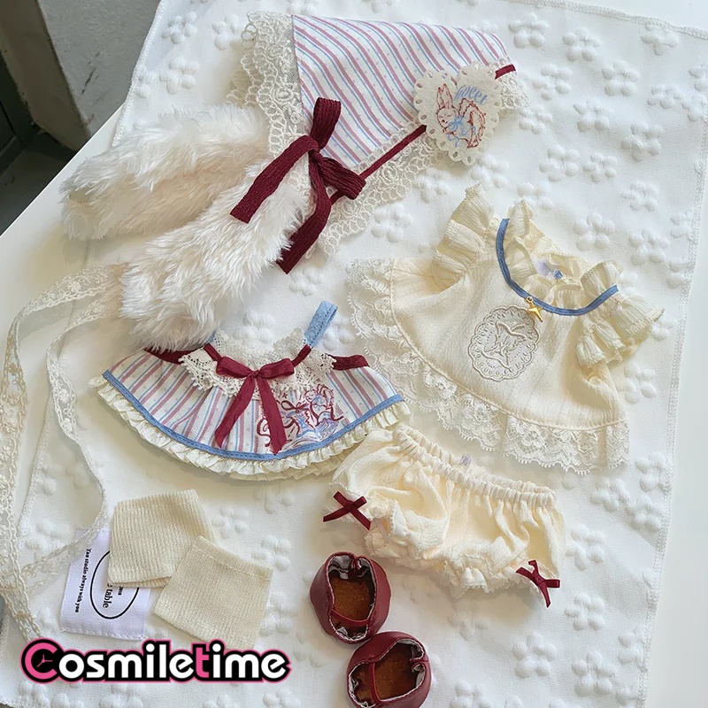 20cm 면 소재 인형 옷, 빈티지 스타일의 스트라이프 - Vintage Collectible Dolls For Sale 리뷰 및 가격