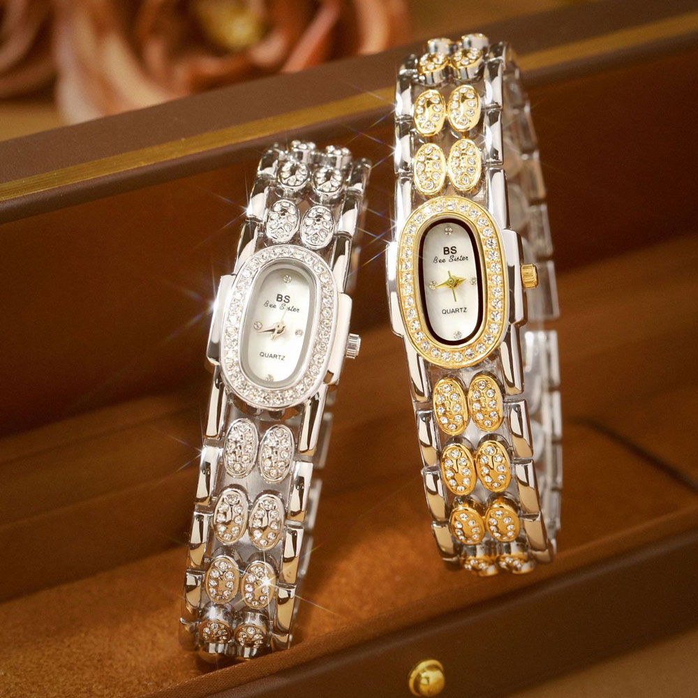 패션 시계 골드 팔찌 스테인레스 스틸 쿼츠 시계 빈티지 - Vintage Watch Crystal 리뷰 및 가격