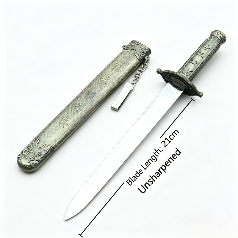 33cm 중국풍 금속 공예 미가공 검 모형, 수집용 장 - Vintage Collectible Ornaments 리뷰 및 가격